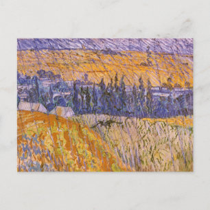 Landskap i Auvers i Rain, Vincent van Gogh Vykort