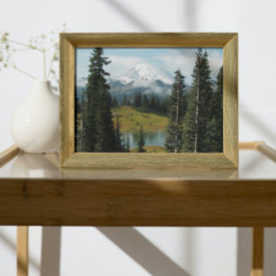 Landskap i det vetenskapliga berget Rainier Fototryck