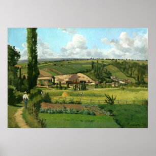 Landskap i Les Pâtis av Camille Pissarro Poster