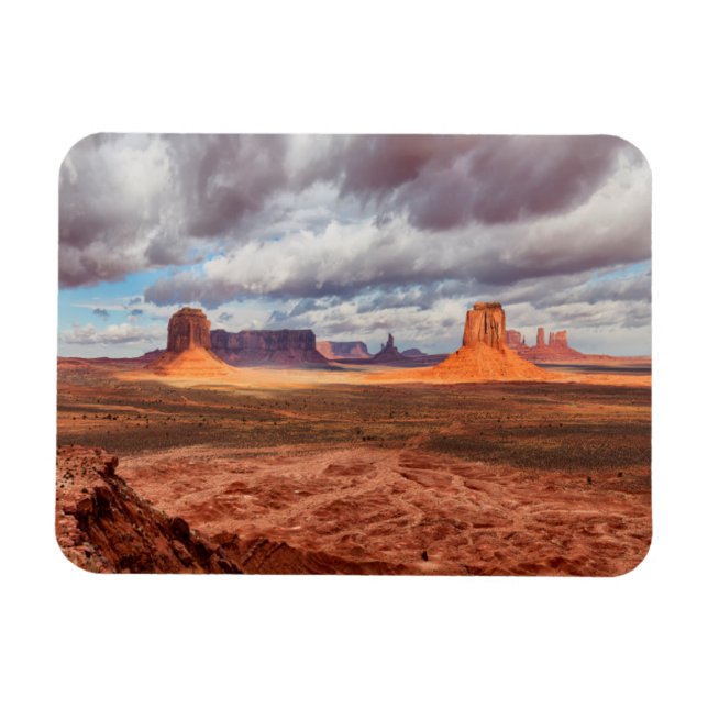 Landskap i Monument valley, AZ Magnet (Horisontell)