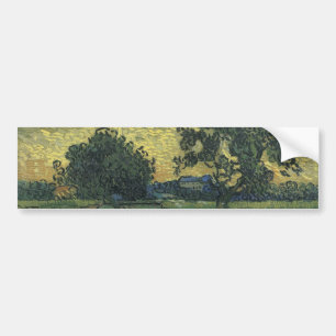 Landskap i skymningen av Van Gogh Bildekal