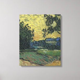 Landskap i skymningen av Van Gogh Canvastryck