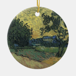 Landskap i skymningen av Van Gogh Julgransprydnad Keramik
