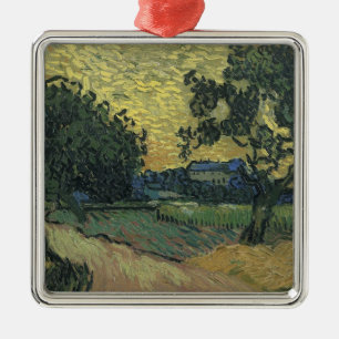 Landskap i skymningen av Van Gogh Julgransprydnad Metall