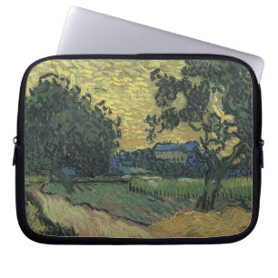 Landskap i skymningen av Van Gogh Laptop Fodral
