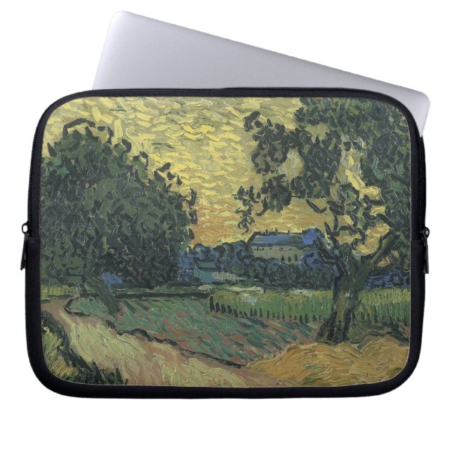 Landskap i skymningen av Van Gogh Laptop Fodral (Framsidan)