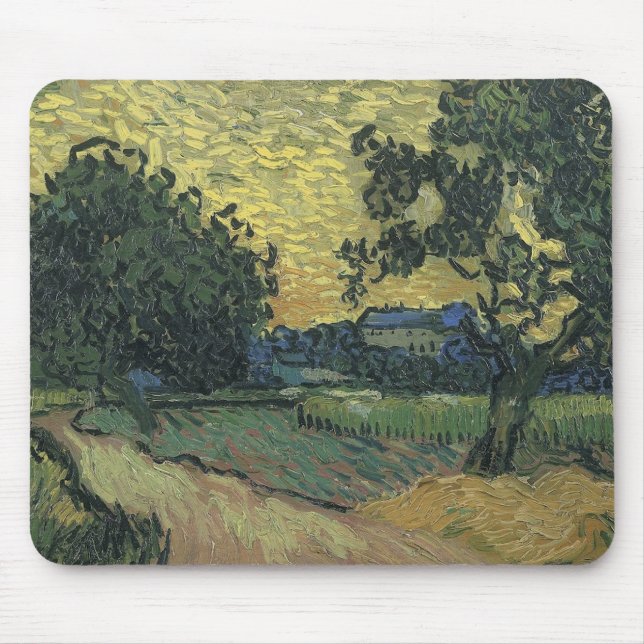 Landskap i skymningen av Van Gogh Musmatta (Framsidan)