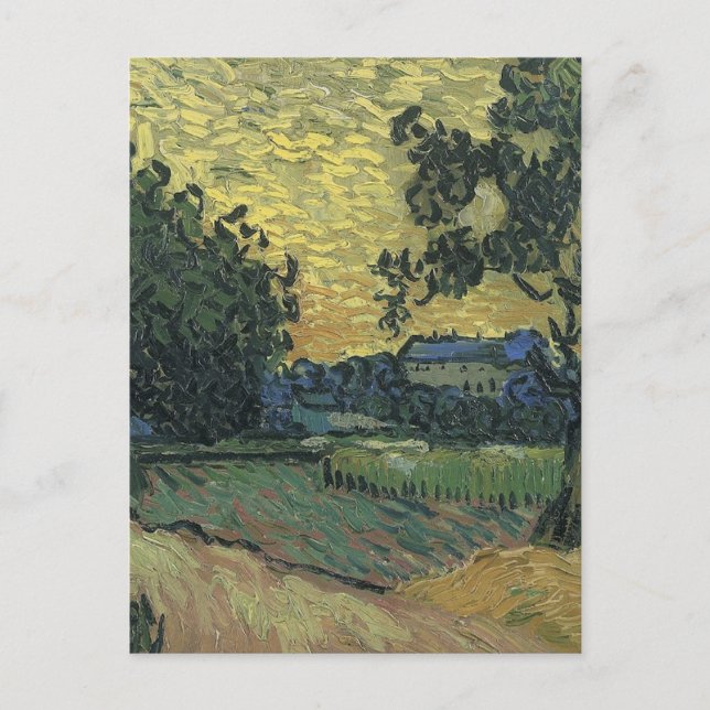 Landskap i skymningen av Van Gogh Vykort (Framsida)