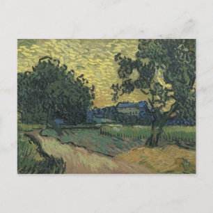 Landskap i skymningen av Van Gogh Vykort