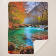 Landskap i Tranquil Autumn River