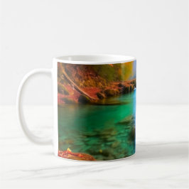 Landskap i Tranquil Autumn River Kaffemugg