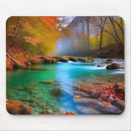 Landskap i Tranquil Autumn River Musmatta