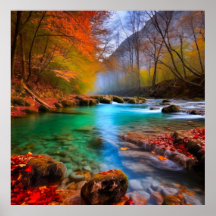 Landskap i Tranquil Autumn River