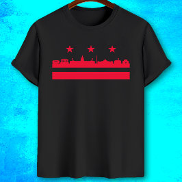 Landskap i Washington DC flagga T Shirt