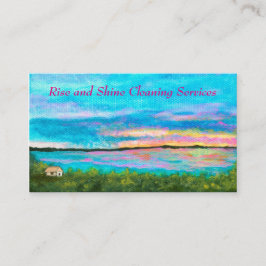 Landskap lokalvård för soluppgången för visitkort