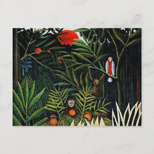 Landskap med apor av Henri Rousseau Vykort
