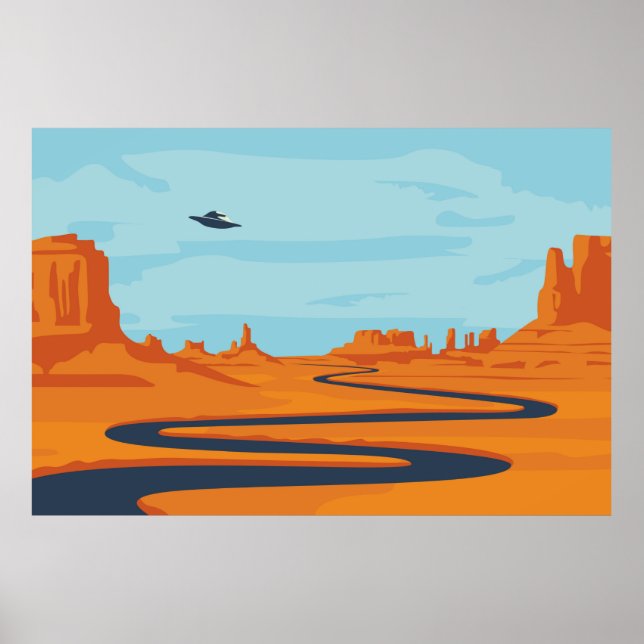 landskap med avfolkad dal, berg, mörk w poster (Framsidan)