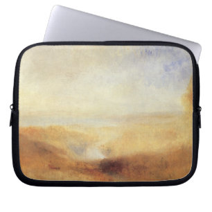 Landskap med avlägsen flodvik av Joseph Turner Laptop Sleeve