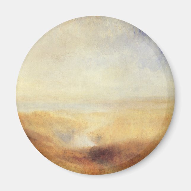 Landskap med avlägsen flodvik av Joseph Turner Magnet (Framsidan)