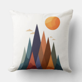 Landskap med berg och Sol Kudde