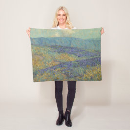 Landskap med Blåa blommor (av Granville Redmond) Fleecefilt