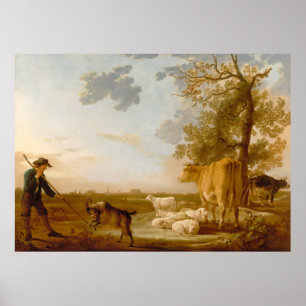 Landskap med boskap Aelbert Cuyp Poster