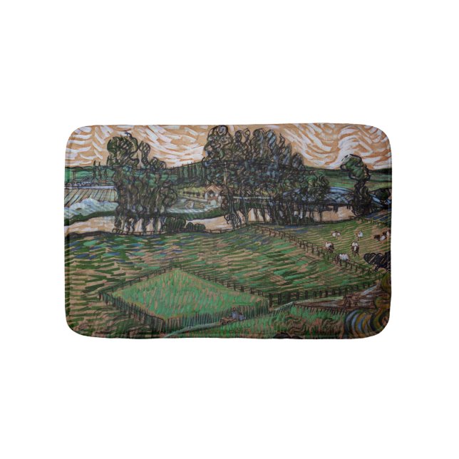 Landskap med bro över Oise (van Gogh) Badrumsmatta (Framsidan)