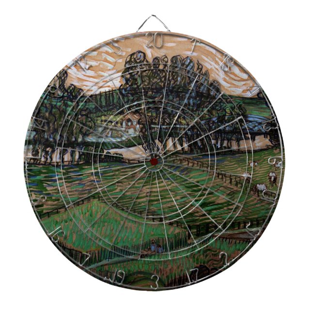 Landskap med bro över Oise (van Gogh) Darttavla (Framsidan)