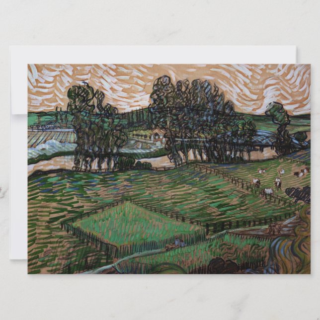 Landskap med bro över Oise (van Gogh) Kort (Framsida)