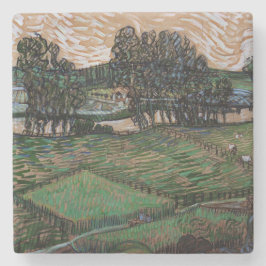 Landskap med bro över Oise (van Gogh) Stenunderlägg