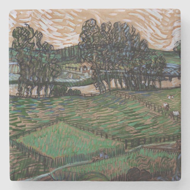 Landskap med bro över Oise (van Gogh) Stenunderlägg (Framsidan)