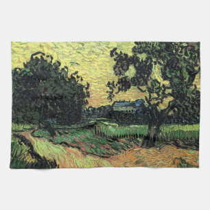 Landskap med Chateau of Auvers av Vincent van Gogh Kökshandduk