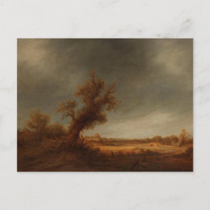 Landskap med en gammal ek, Adriaen van Ostade, Kan Vykort