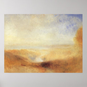 Landskap med floden Distant Bay av Joseph Turner Poster