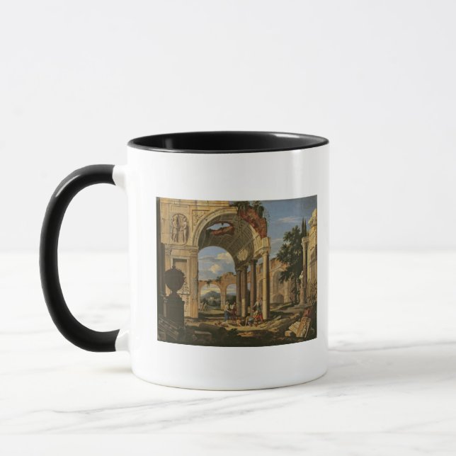 Landskap med fördärvar, 1673 mugg (Vänster)