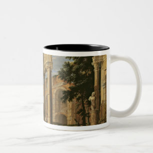 Landskap med fördärvar, 1673 Två-Tonad mugg