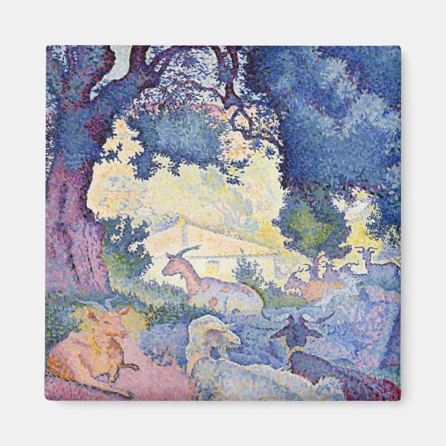 Landskap med getter (av Henri-Edmond Kor) Magnet (Framsidan)