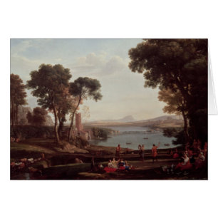 Landskap med giftermål av Isaac Hälsningskort