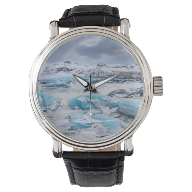 Landskap med glaciäris, Island Armbandsur (Framsida)