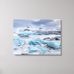 Landskap med glaciäris, Island Canvastryck