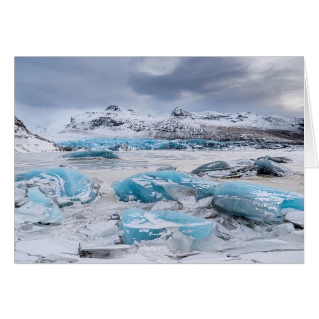 Landskap med glaciäris, Island Hälsningskort (Framsidan Horizontal)