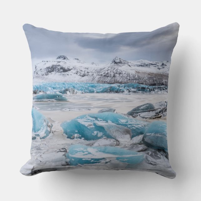 Landskap med glaciäris, Island Kudde (Framsida)