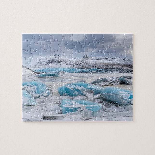 Landskap med glaciäris, Island Pussel (Horisontell)