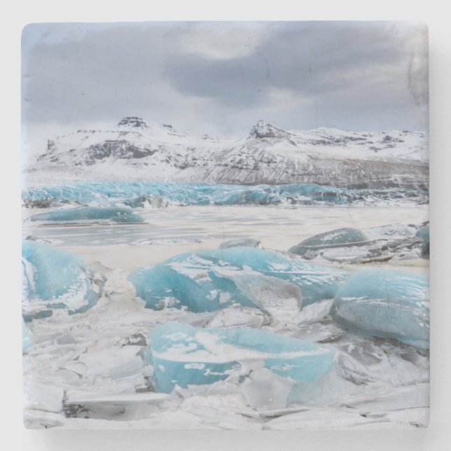 Landskap med glaciäris, Island Stenunderlägg (Framsidan)