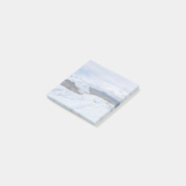 Landskap med glaciärisfält och bergvyer post-it block