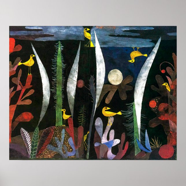 Landskap med gula fåglar | Paul Klee | Poster (Framsidan)