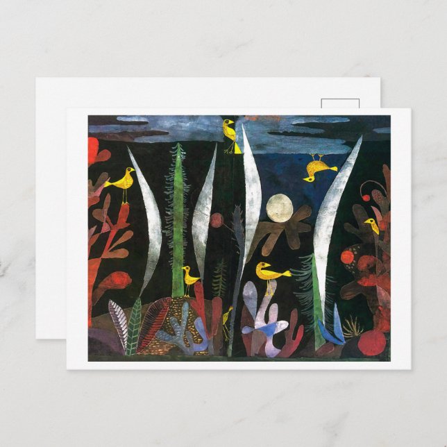 Landskap med gula fåglar | Paul Klee | Vykort (Fram/baksida)