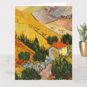 Landskap med hus och plöjareVincent van Gogh Kort