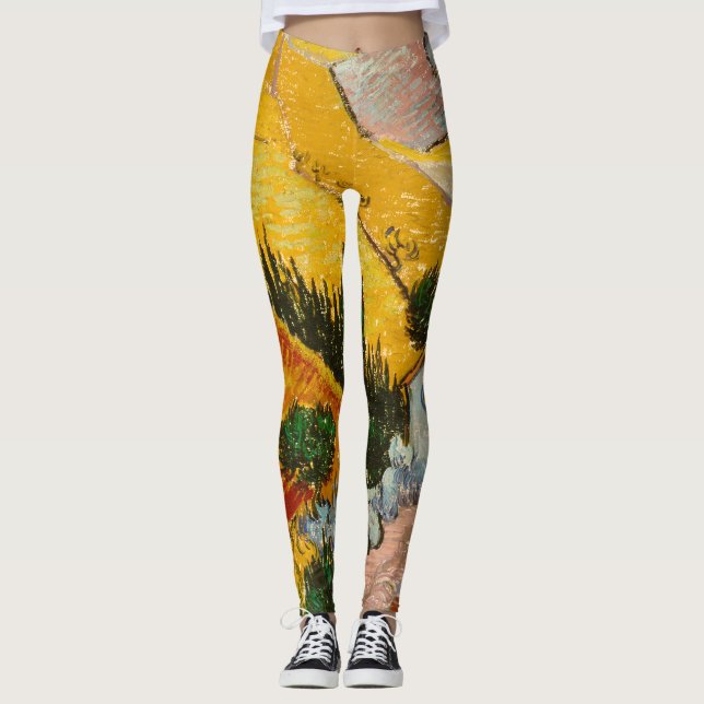 Landskap med hus och plöjareVincent van Gogh  Leggings (Framsida)