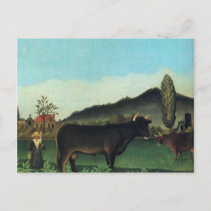 Landskap med ko av Henri Rousseau Vykort